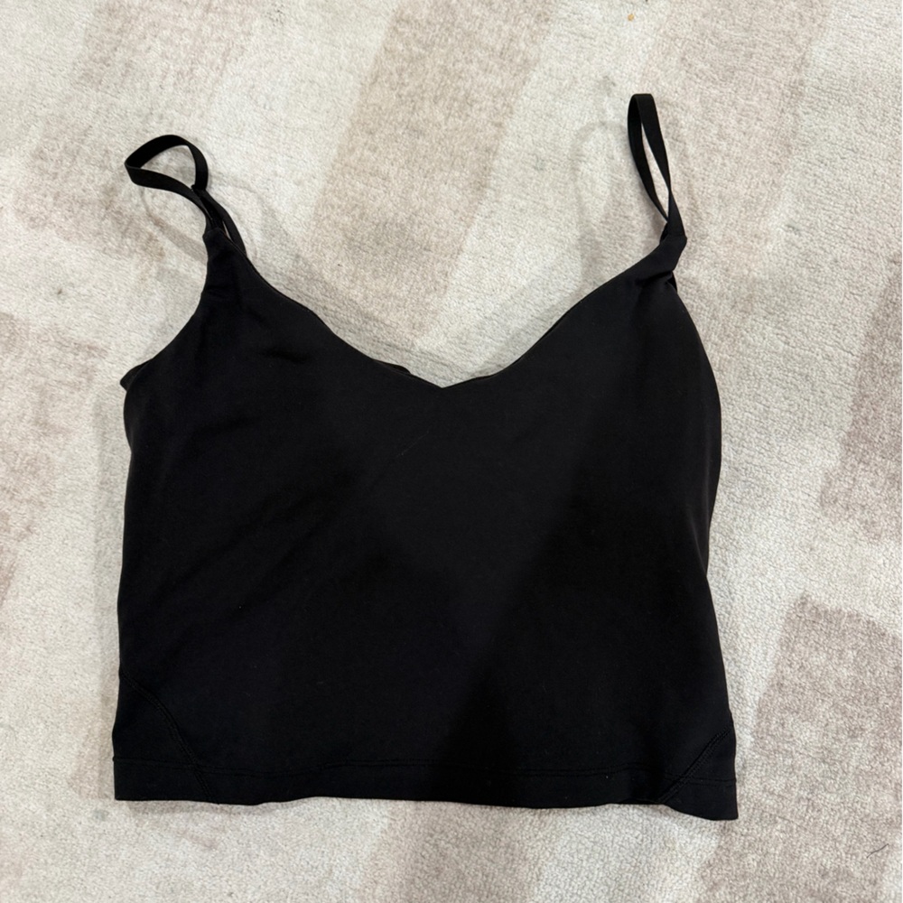 lululemon athletica Cropped Black Tank Top. Size 4